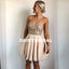 Sweet Heart Beaded Top Homecoming Dress, A-Line Chiffon Backless Homecoming Dress, D1250