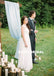 Inexpensive A-Line Satin Chiffon Wedding Dress, Applique Sleeveless Cheap Bridal Dress, D1327